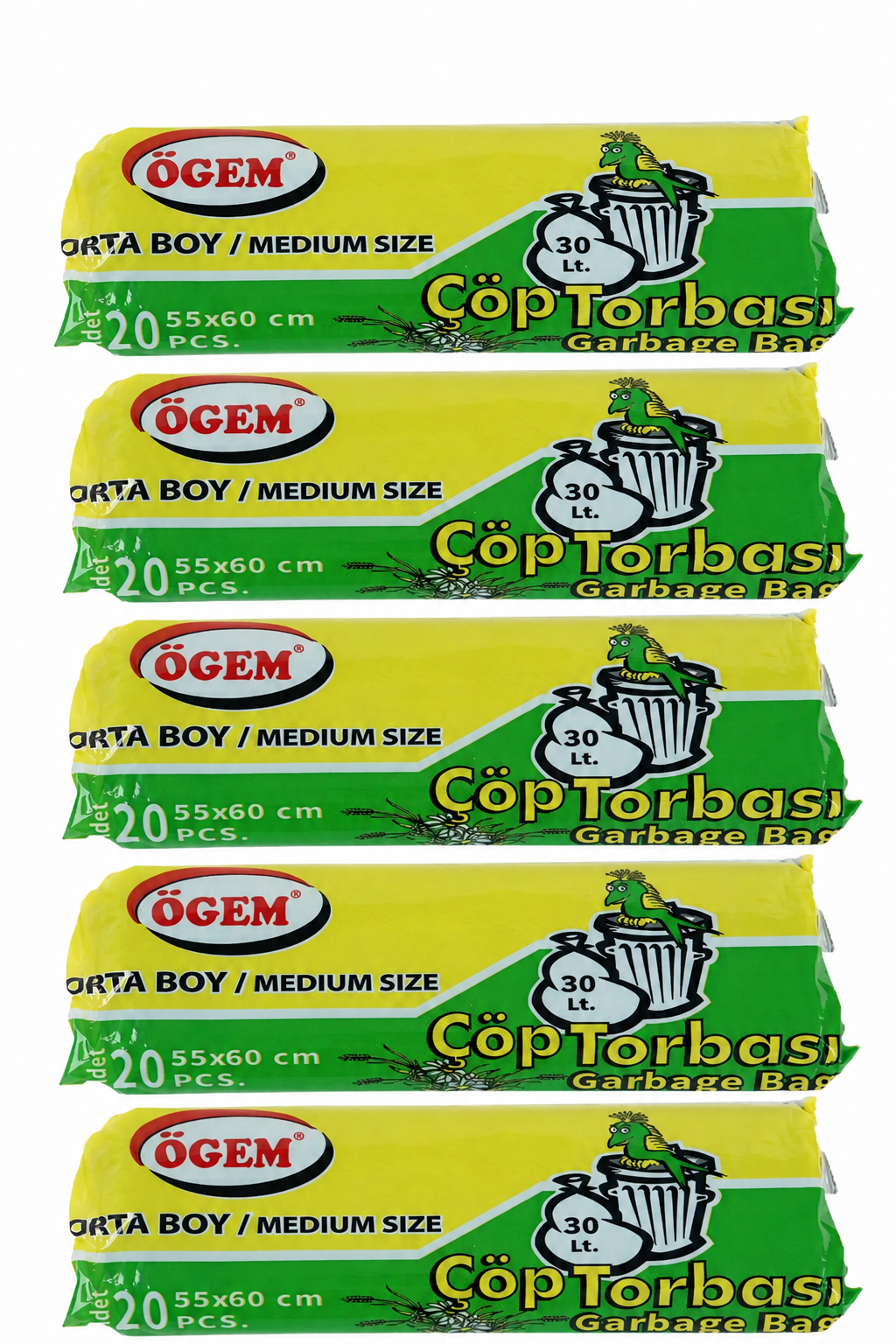 Çöp Poşeti Orta Boy 55 X 60 Cm 20'li 5 Li Set