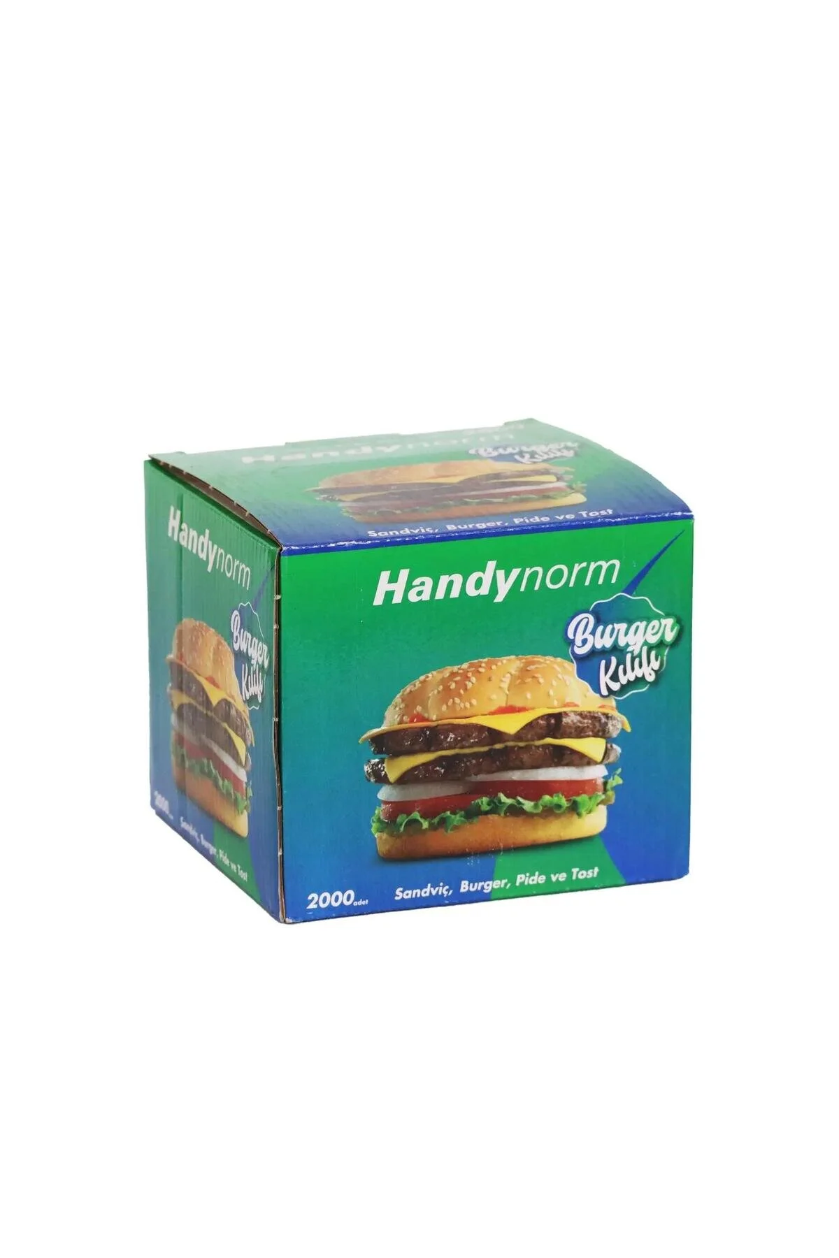 Hamburger Burger Pide Tost Sandviç Kılıfı Poşeti - 12.5x12.5 Cm. - 2000 Adetlik 1 Kutu — Kutu ve Ambalaj Malzemesi