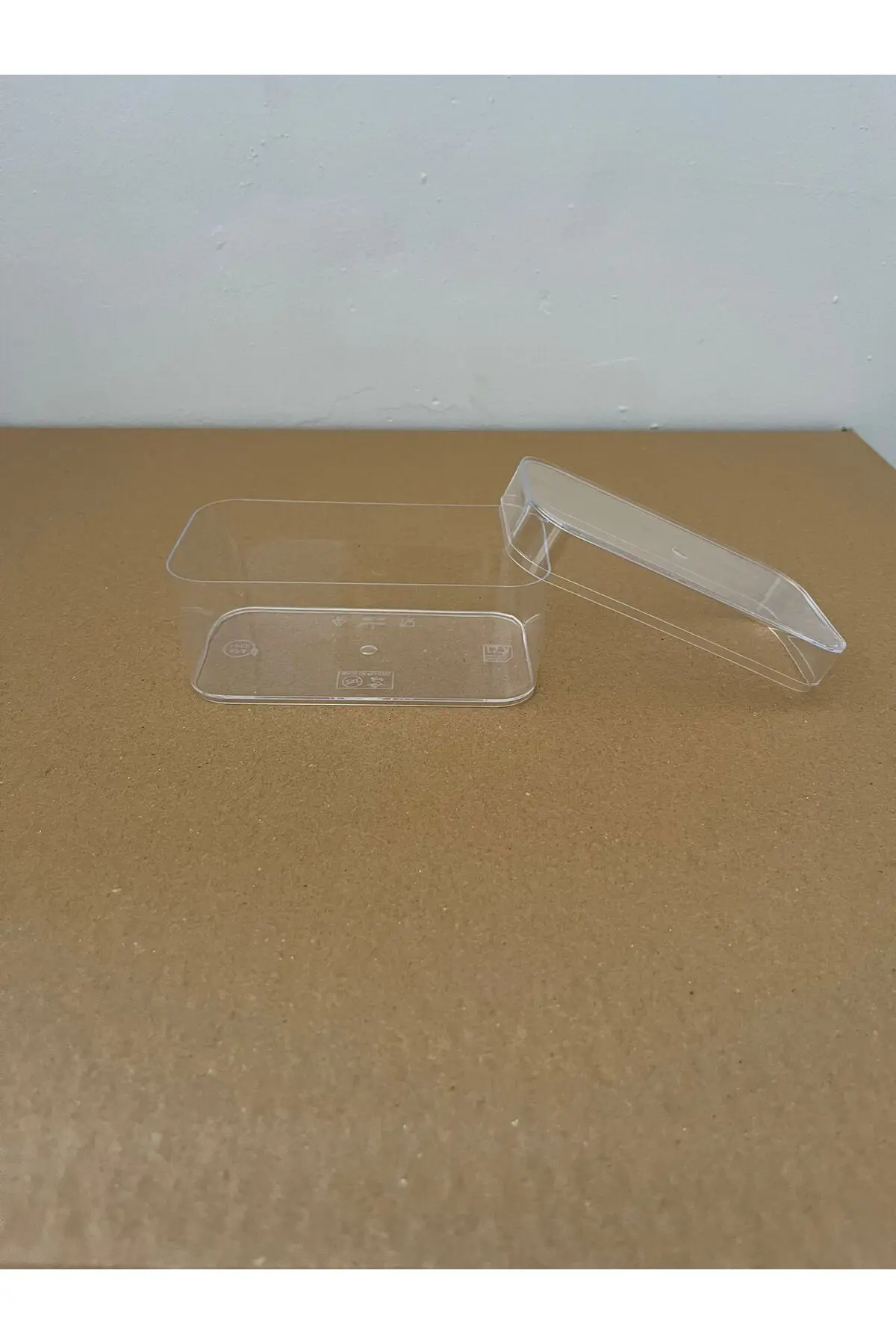 Plastik Tatlı Kasesi Sunum Kasesi 270cc Dikdörtgen Mika Kase 10'lu Kapaklı Tatlı,Meze,Dondurma — Kase (5)