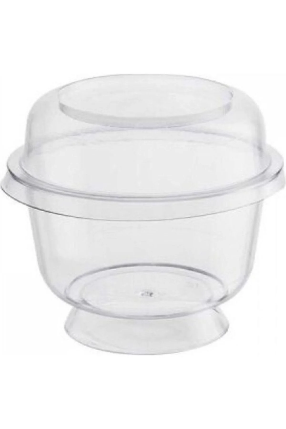 Ayaklı Tatlı Ve Sunum Kasesi Kapak 200 ml Ps - Paket (25 Ad) — Kase
