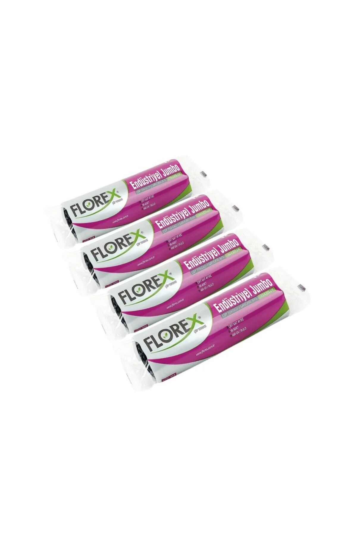 Endüstriyel Jumbo Çöp Torbası 400 Gr. Siyah 80x110 Extra Kalın 10' Lu 4 Rulo Çöp Poşeti — Çöp Torbası