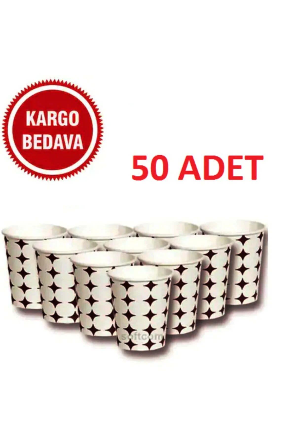 5 Gözlü Köpük Tabak Kaşık Çatal Karton Bardak Lüx Düğün Set 50 Adet — Kase (3)