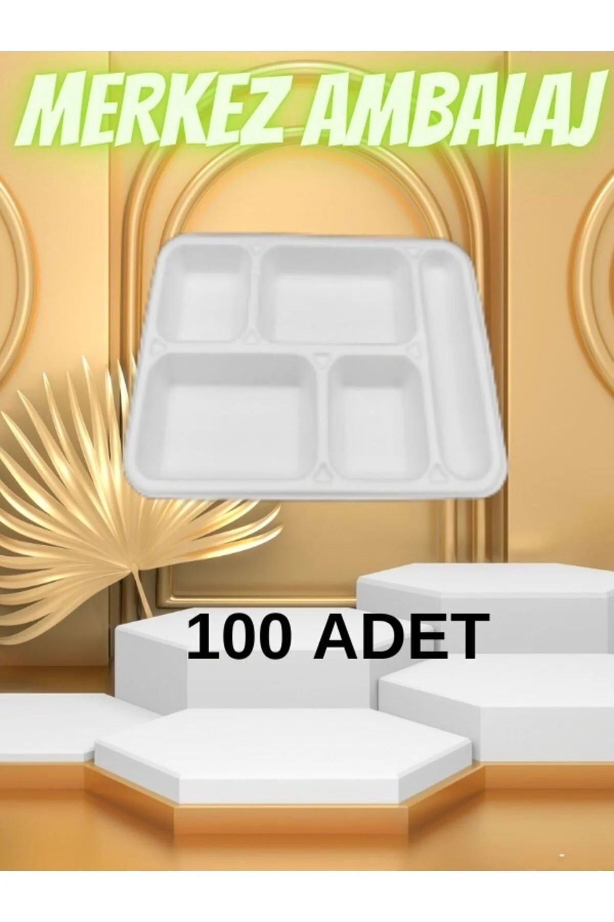 5 Gözlü Köpük Tabak 100 Adet — Tatlandırıcı