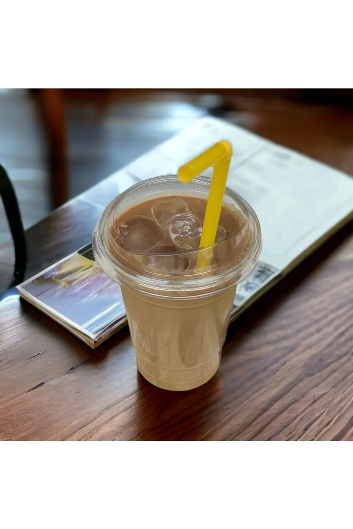 350cc Plastik Milkshake Limonata Bardağı Klips Kapaklı 50 Adet — Plastik Bardak (2)