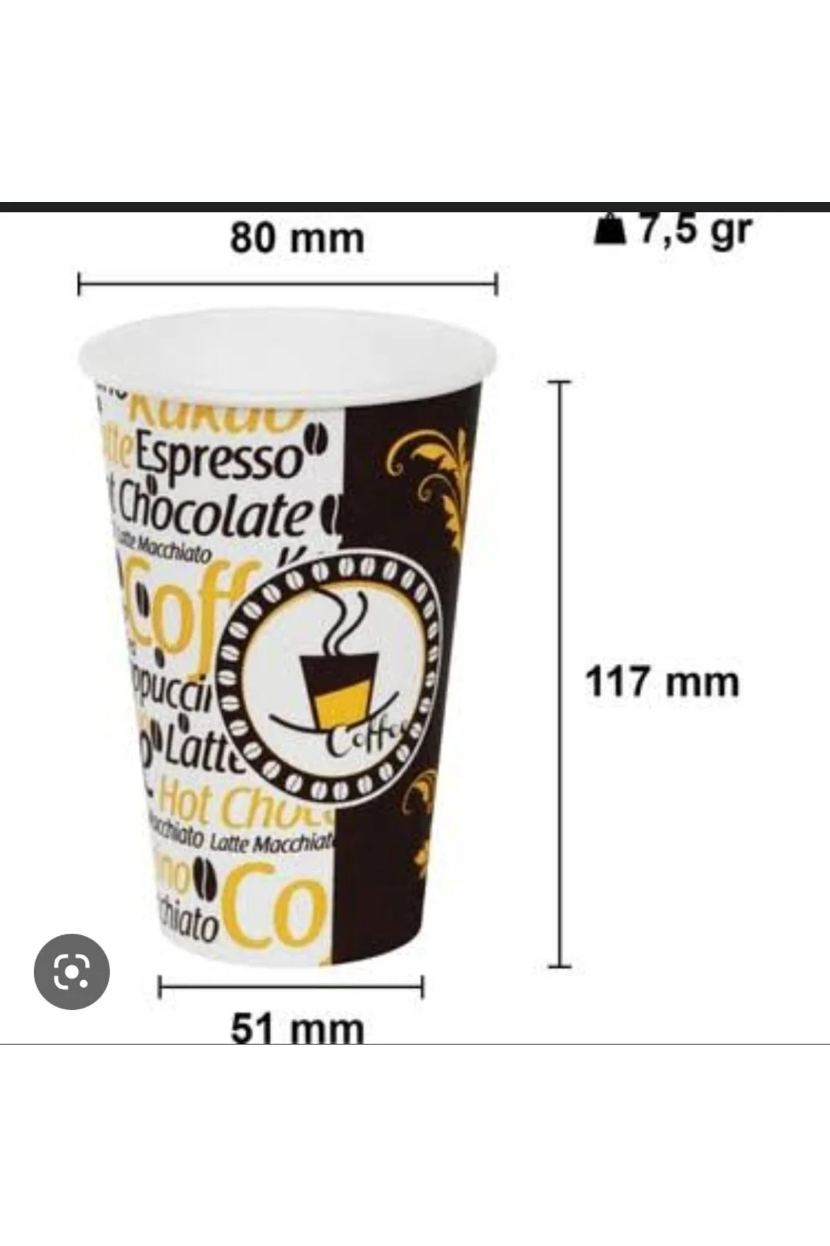 12 Oz Karton Bardak 300 ml - 200'lü / Otomat Bardak | Kahve — Bardak (2)