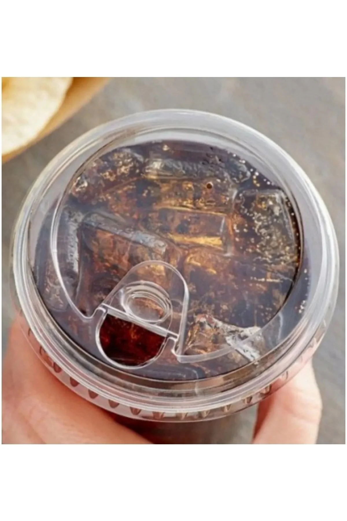360 Cc Plastik Pet Limonata Milkshake Bardağı 50 Adet Klips Kapaklı — Plastik Bardak (2)