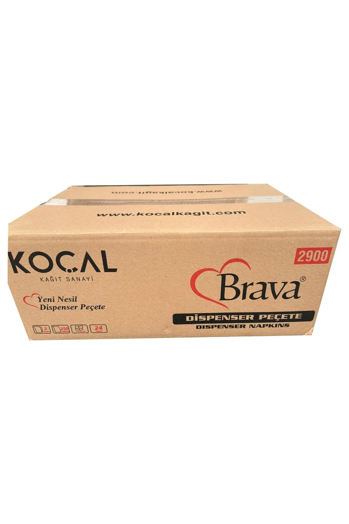 Koçal Masaüstü Tek Çek Kağıt Dispenser Peçete - 2 Kat - 250 Adetlik 24 Paket / Koli — Kağıt Peçete