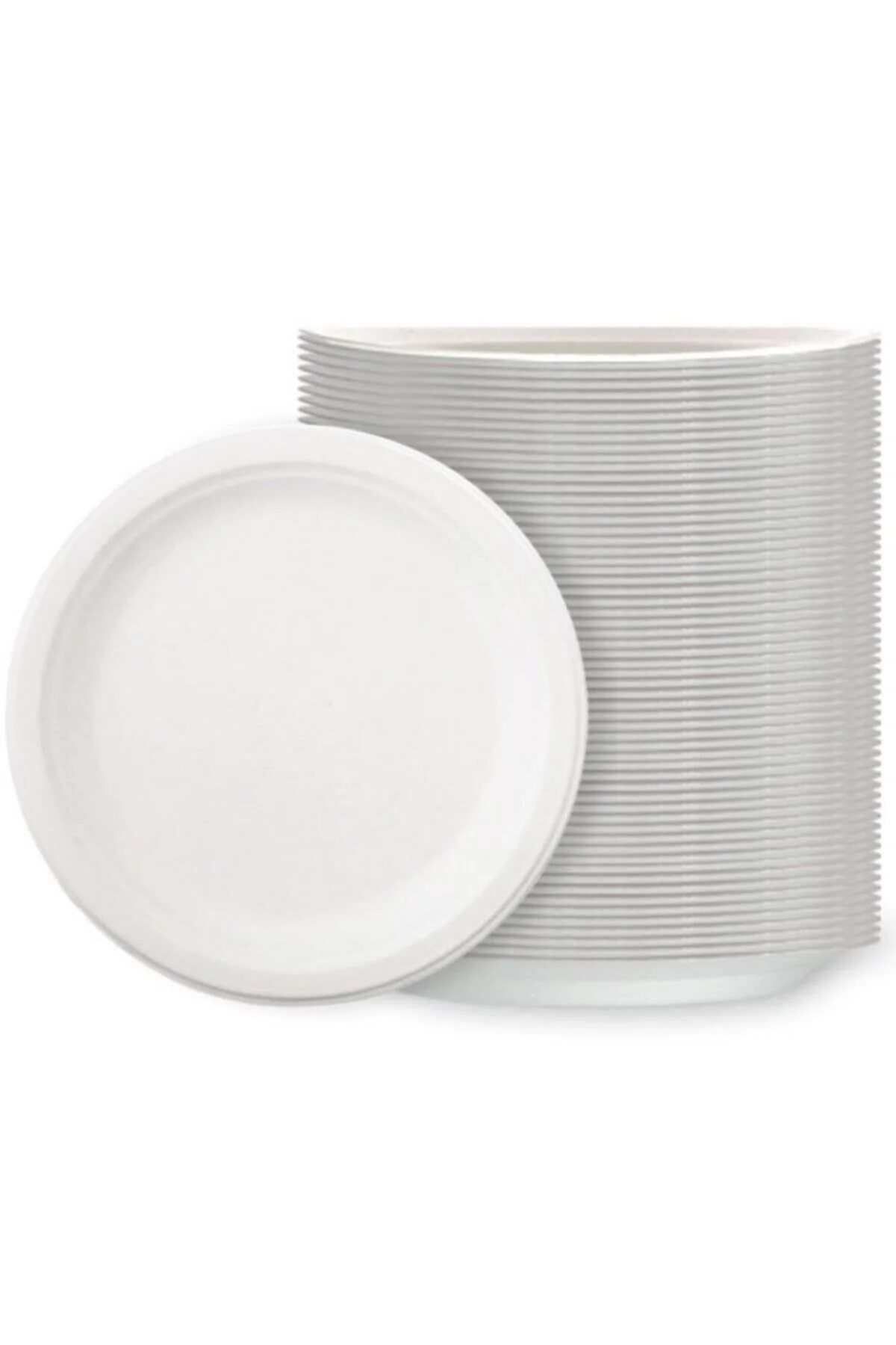 100 Adet Köpük Tabak Yuvarlak 20 Cm Mod 33 — Plastik Tabak (2)
