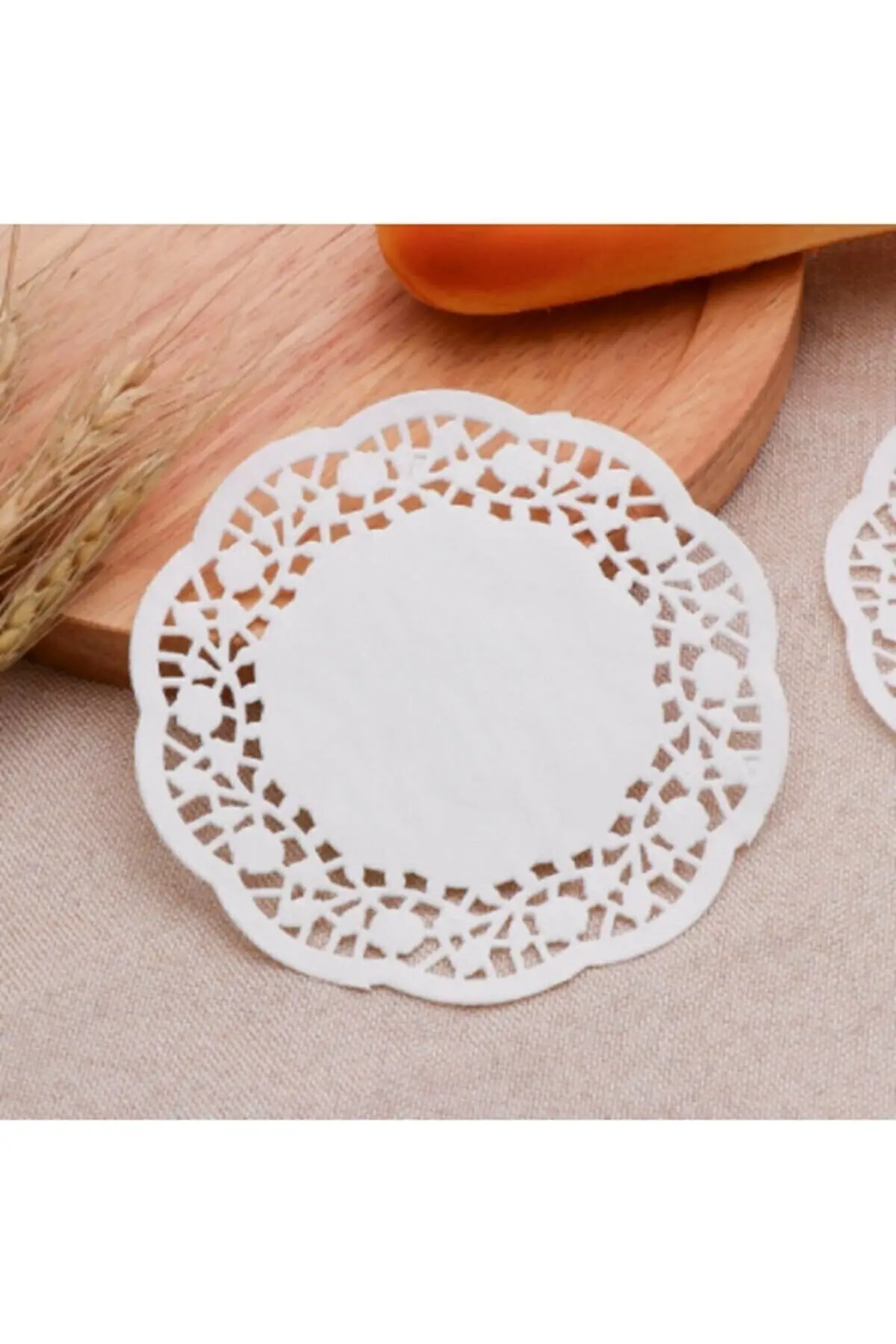 Çay Tabak Altlığı Sunumluk Dantelli Kağıt 9cm Çapında Süs Dekor Kağıdı Kağıt Dantel Süsü 1000 Adet