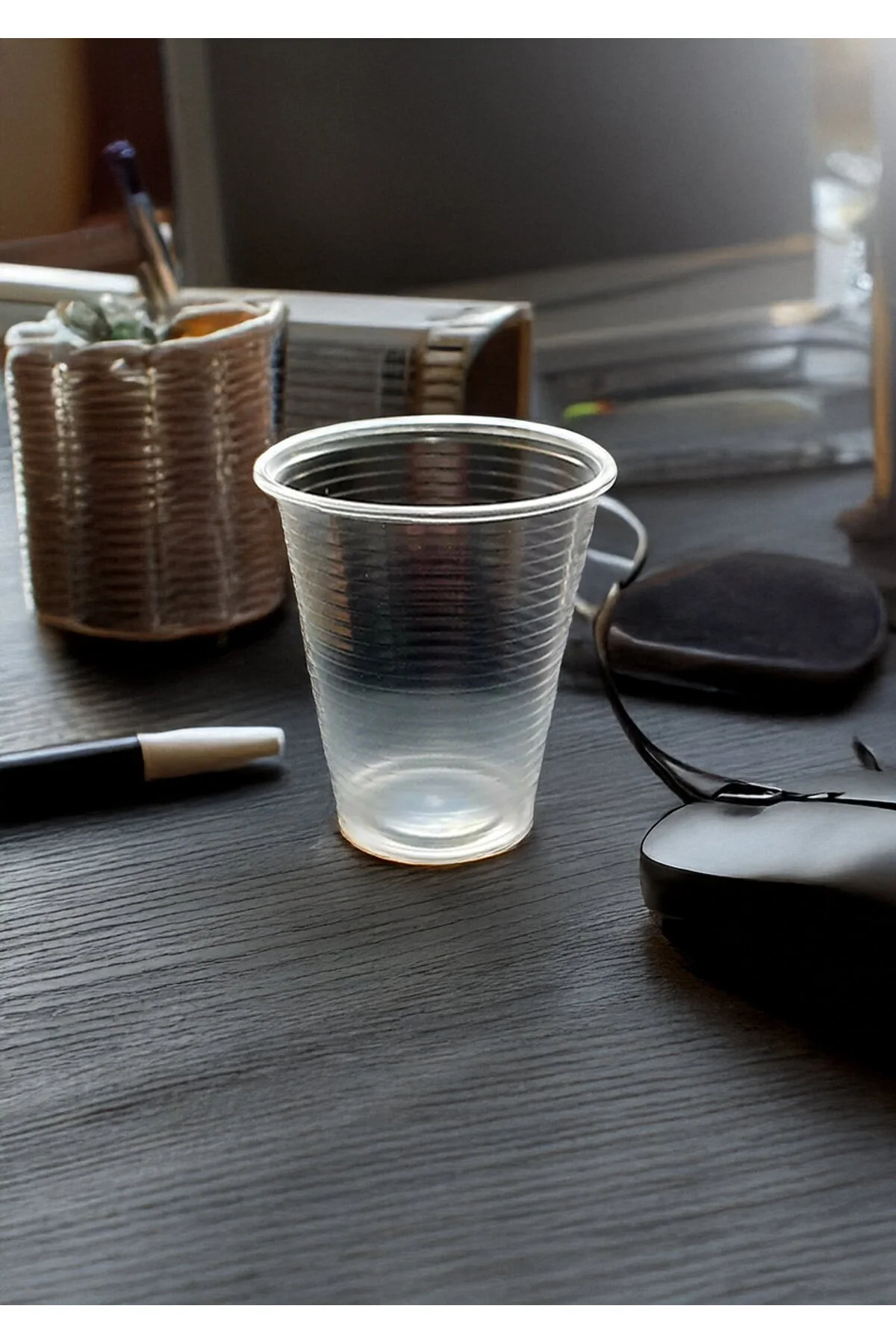 100 Adet Plastik Bardak Şeffaf Otomat Bardağı 180 cc Pet Bardak — Plastik Bardak (2)
