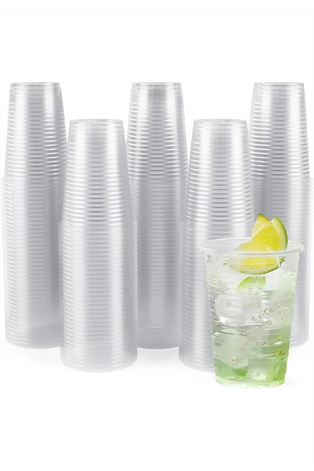100 Adet Plastik Bardak Şeffaf Otomat Bardağı 180 cc Pet Bardak — Plastik Bardak (5)