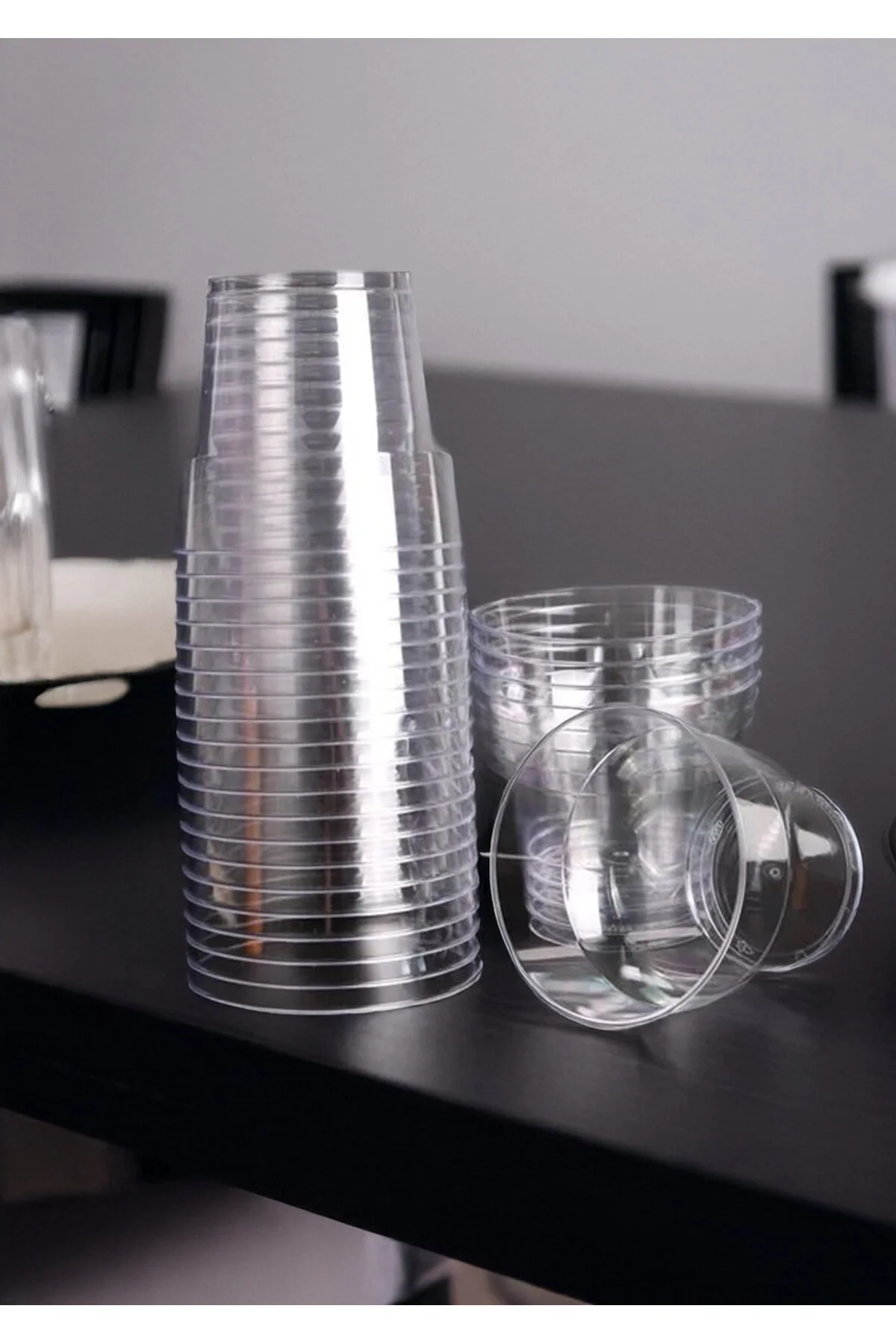 100 Adet Kristal Sert Plastik Şeffaf Pet Bardak 180 CC — Plastik Bardak