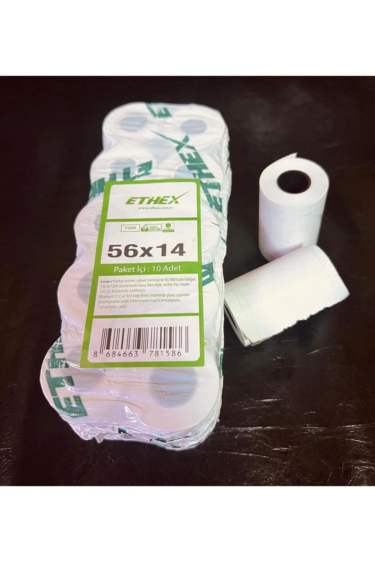 56x14 Termal Rulo Yazar Kasa Pos Rulosu 10 Adet — Termal Rulo (2)