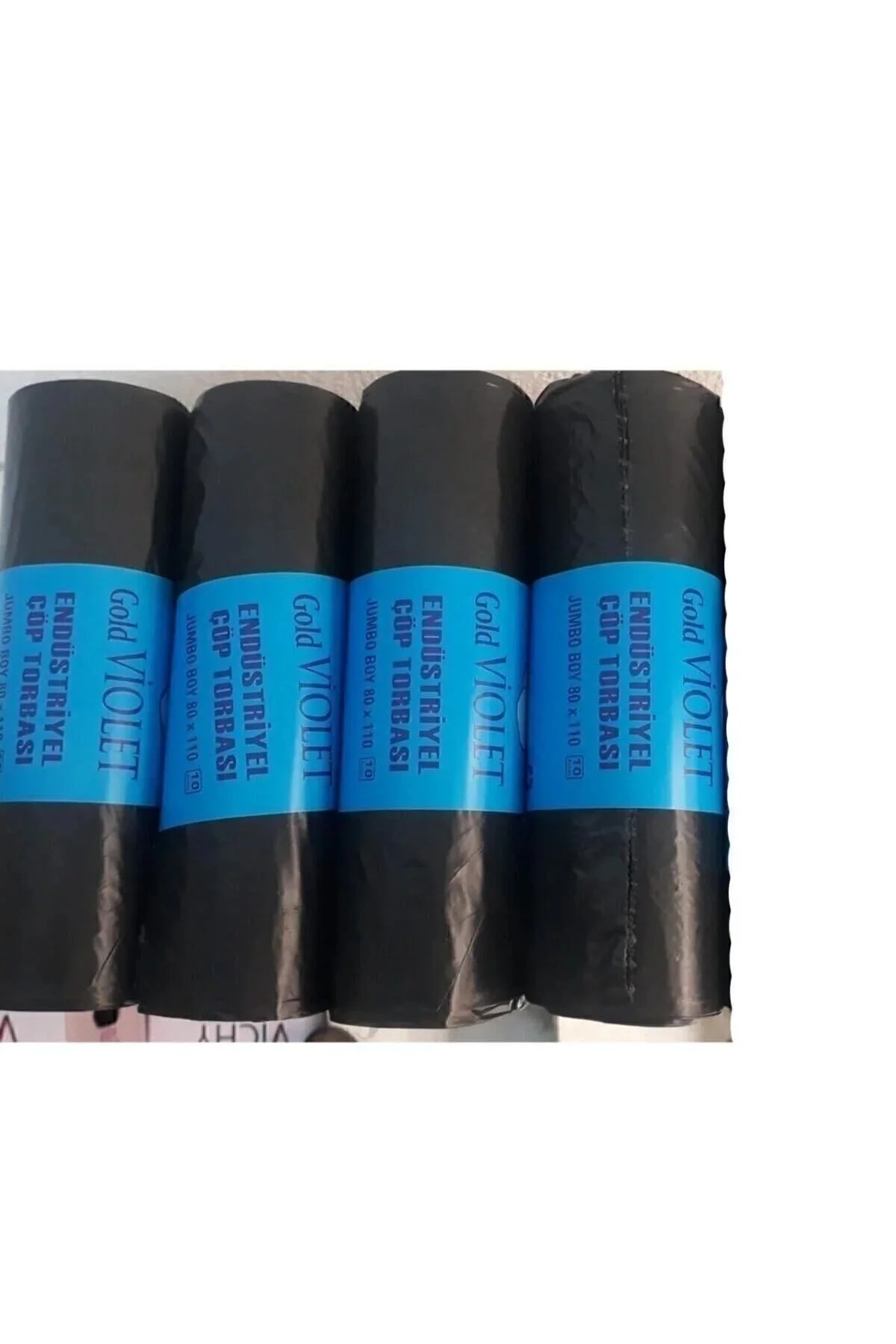 Endüstriyel Jumbo Çöp Torbası 400 Gr. Siyah 80x110 Extra Kalın 10' Lu 4 Rulo Çöp Poşeti — Çöp Torbası (3)