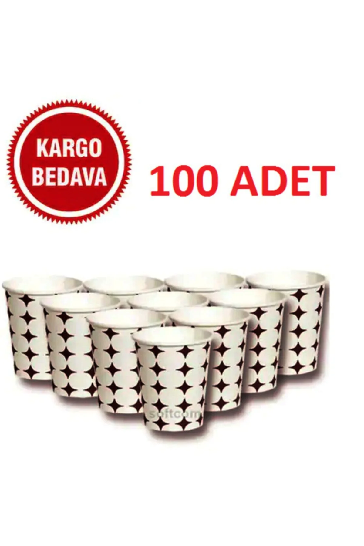 3 Gözlü Köpük Tabak Kaşık Çatal Karton Bardak Eko Düğün Mevlüt Set 100 Adet Set — Kase (4)