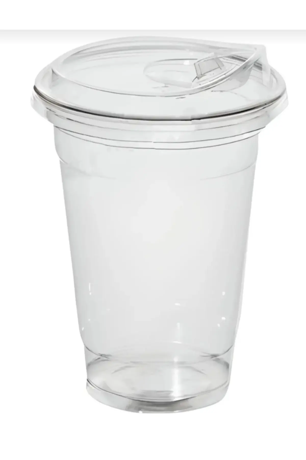 350 Cc Plastik Pet Limonata Milkshake Bardağı 30 Adet Klips Kapaklı