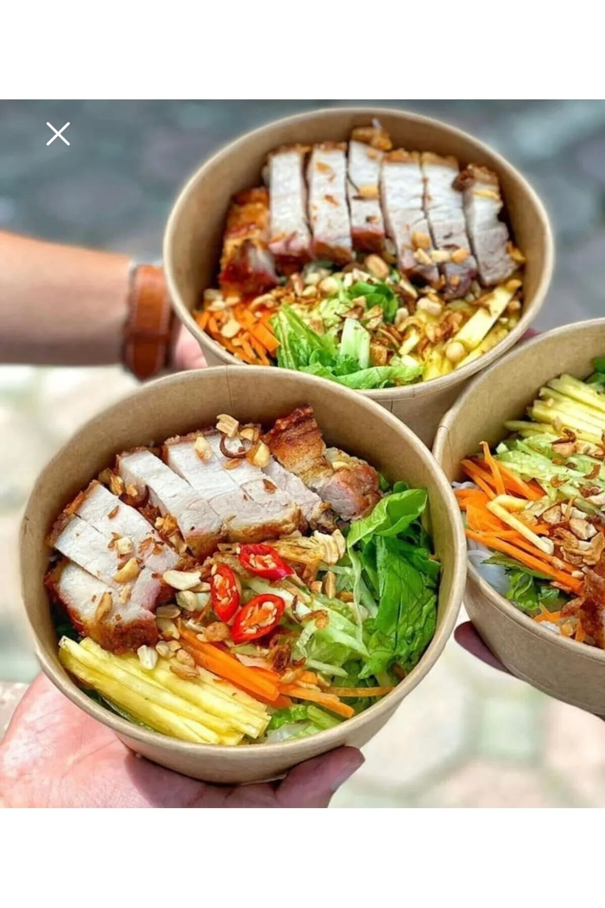 1100 cc Kraft Karton Kapaklı Kase Salata, Bowl, Makarna Kasesi 10 Adet — Kase (4)