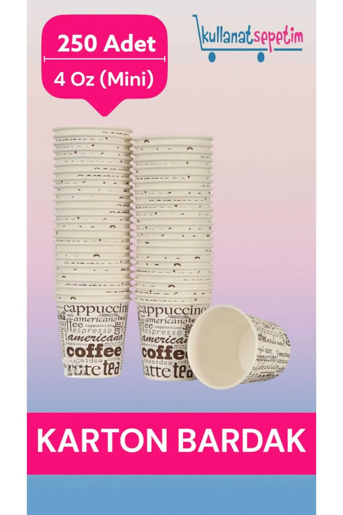 4 Oz Karton Bardak 250 Adet Küçük Boy (Türk Kahvesi̇,Espresso Boyu) 120ml — Plastik Bardak (2)