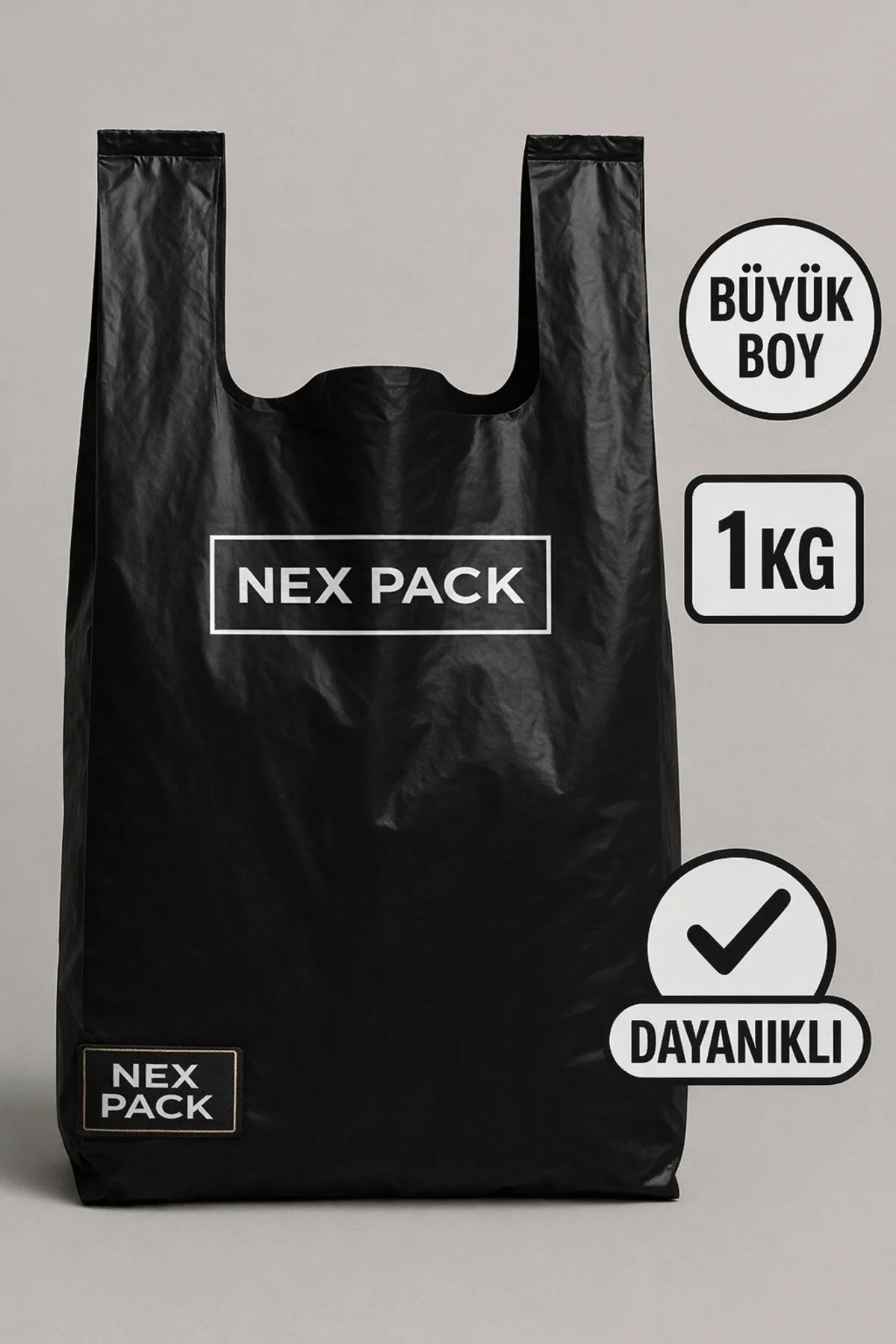 Siyah Atlet Poşet – Büyük Boy | 1 KG — Poşet (2)
