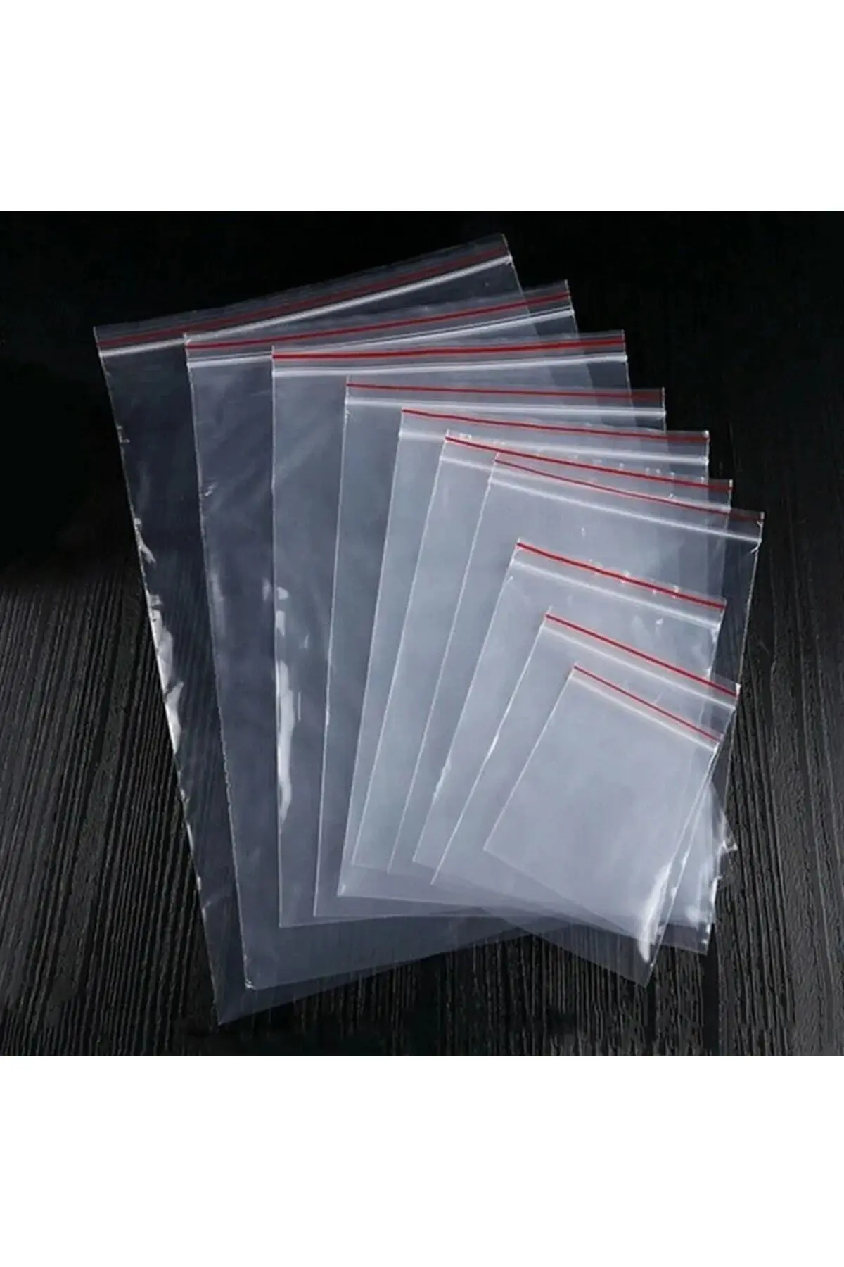 Kilitli Torba 5x5 Cm 100'lü Kilitli Buzdolabı Poşeti Şeffaf Kilitli Poşet Kilitli Saklama Poşeti