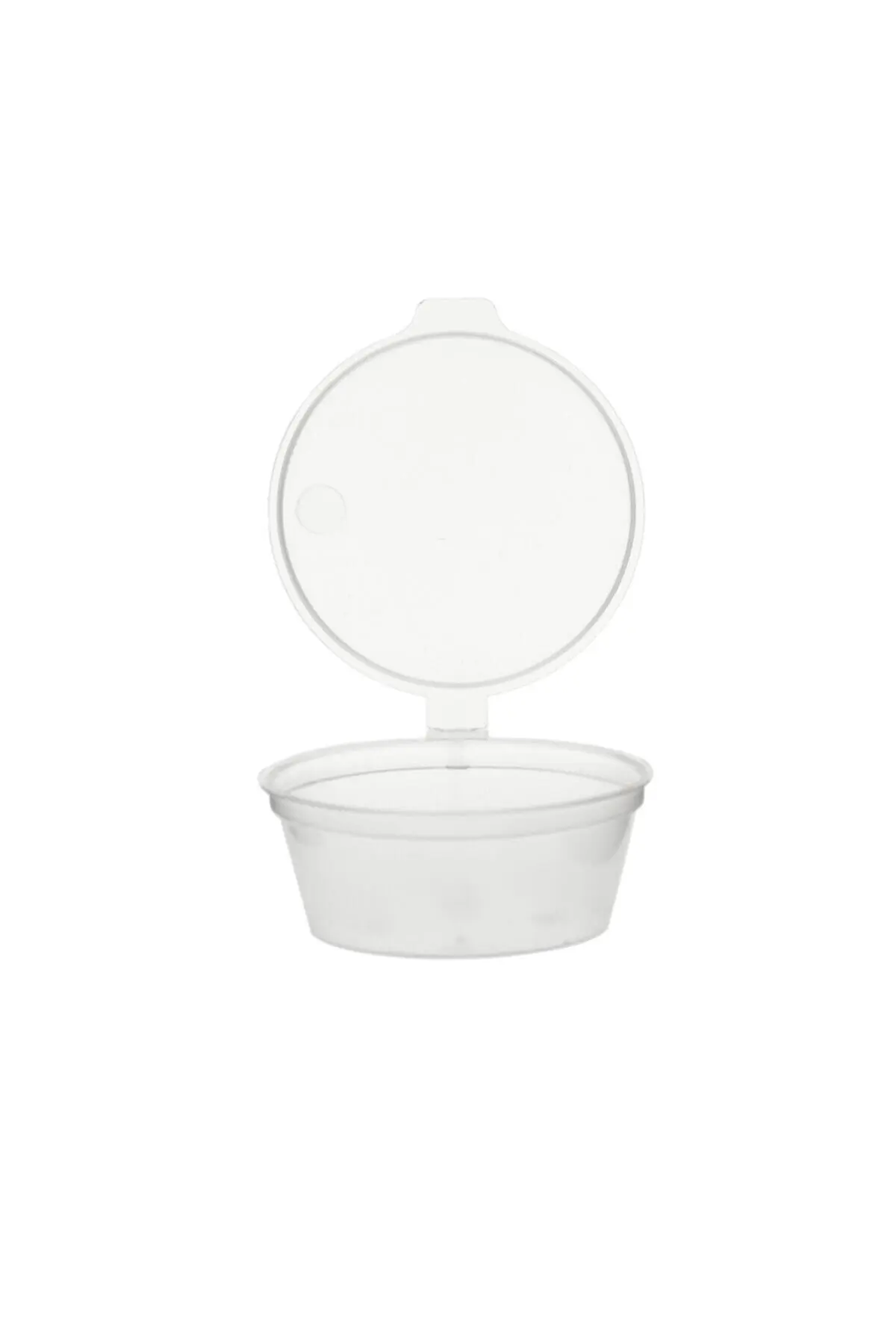 Sos Kabı 60 ml / 2oz Yuvarlak Kendinden Kapaklı 20 Adet tavuk suyu, et suyu, sos — Saklama Kabı (7)