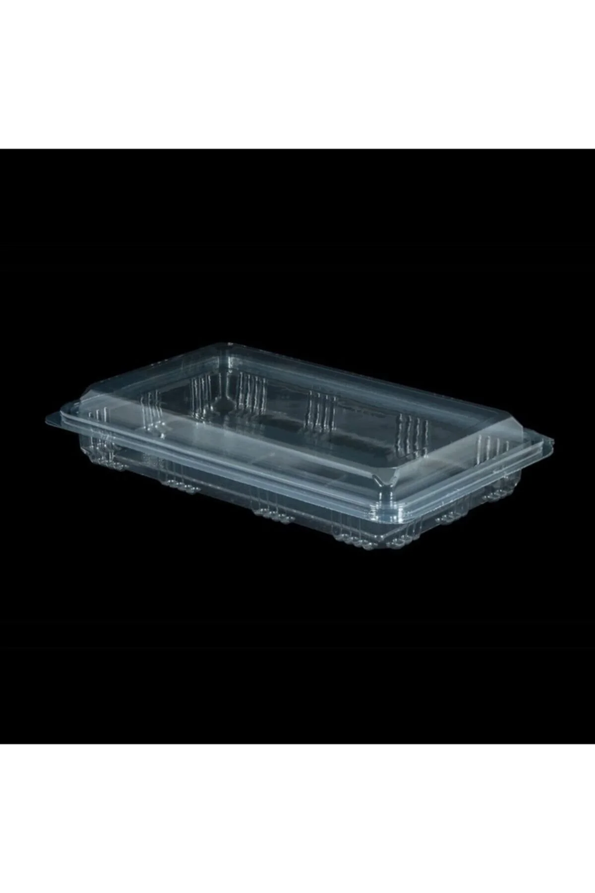 Plastik 500gr Baklava Kabı Şeffaf Güllaç Kabı 100'lü Kendinden Kapaklı Ekler Kabı — Ev Tüketim Malzemesi (2)