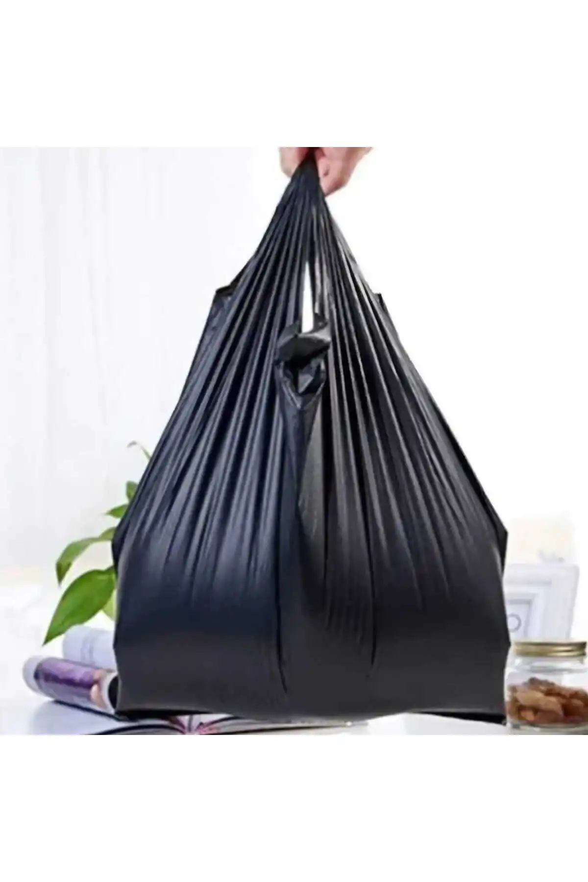 Siyah Hışır Atlet Poşet Market Manav Poşeti Çöp Poşeti Kalın Küçük Boy 1kg — Paketleme Malzemesi (4)