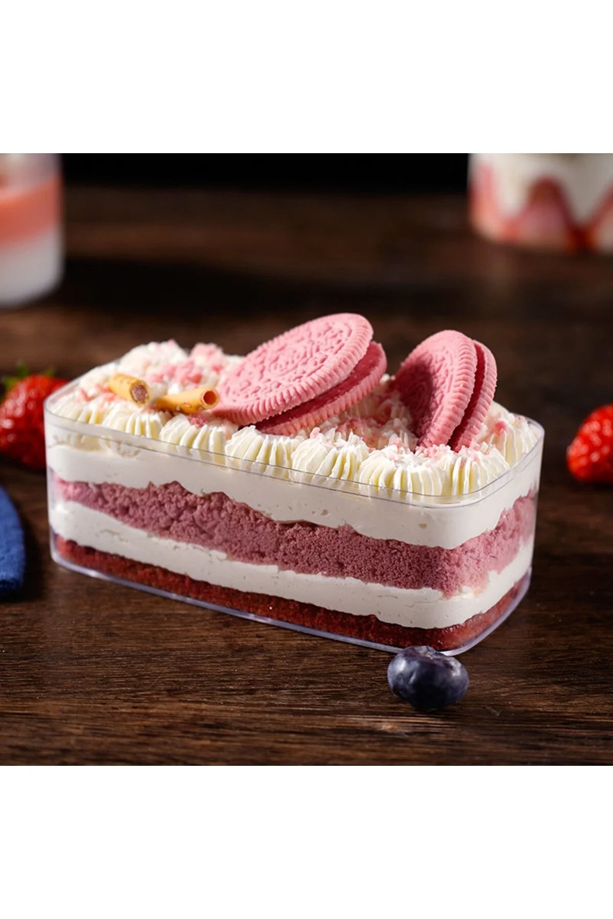 Tiramisu Cup Tatlı Kabı 300 Cc - 6 Adet Kapaklı — Plastik Tabak (2)