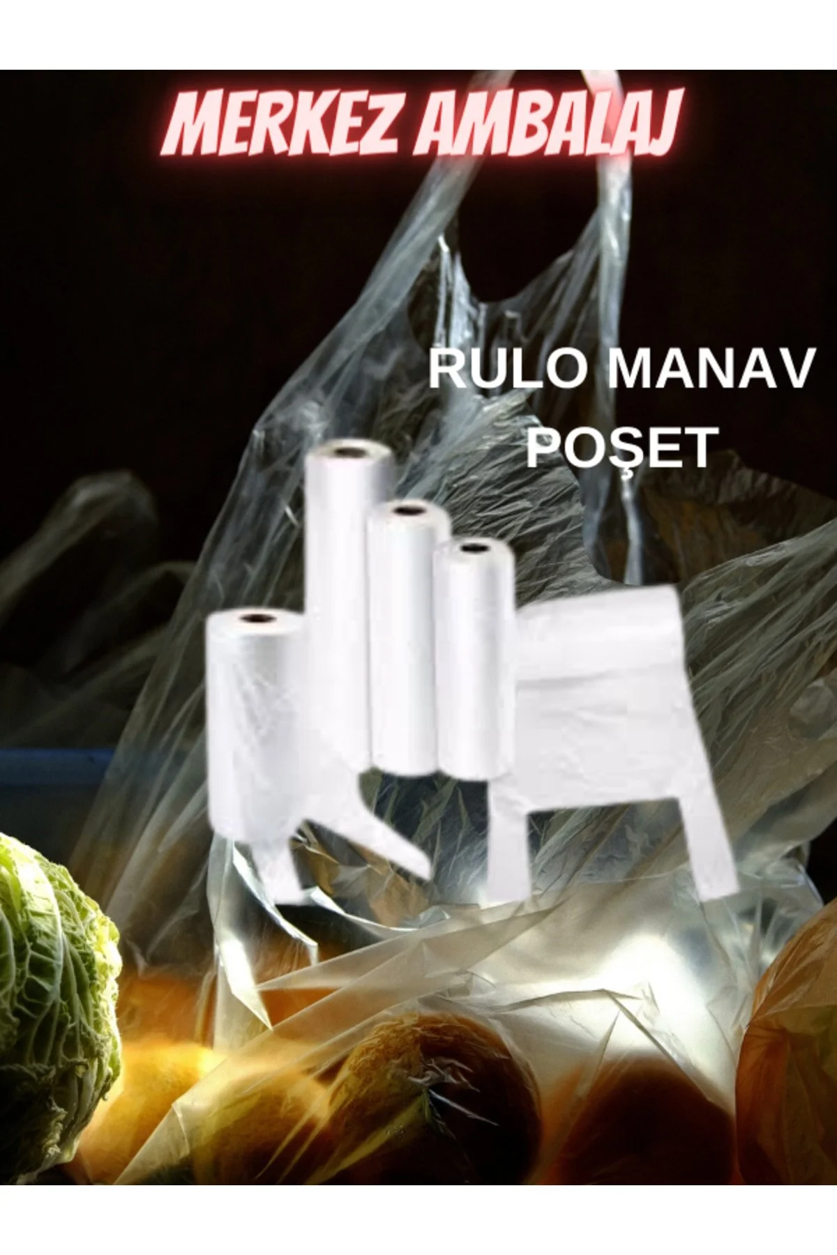 Büyük Boy Rulo Poşet 1 Adet Çi̇ğköfte Döner Dürüm Manav Pastahane Sebze Meyve — Poşet (3)