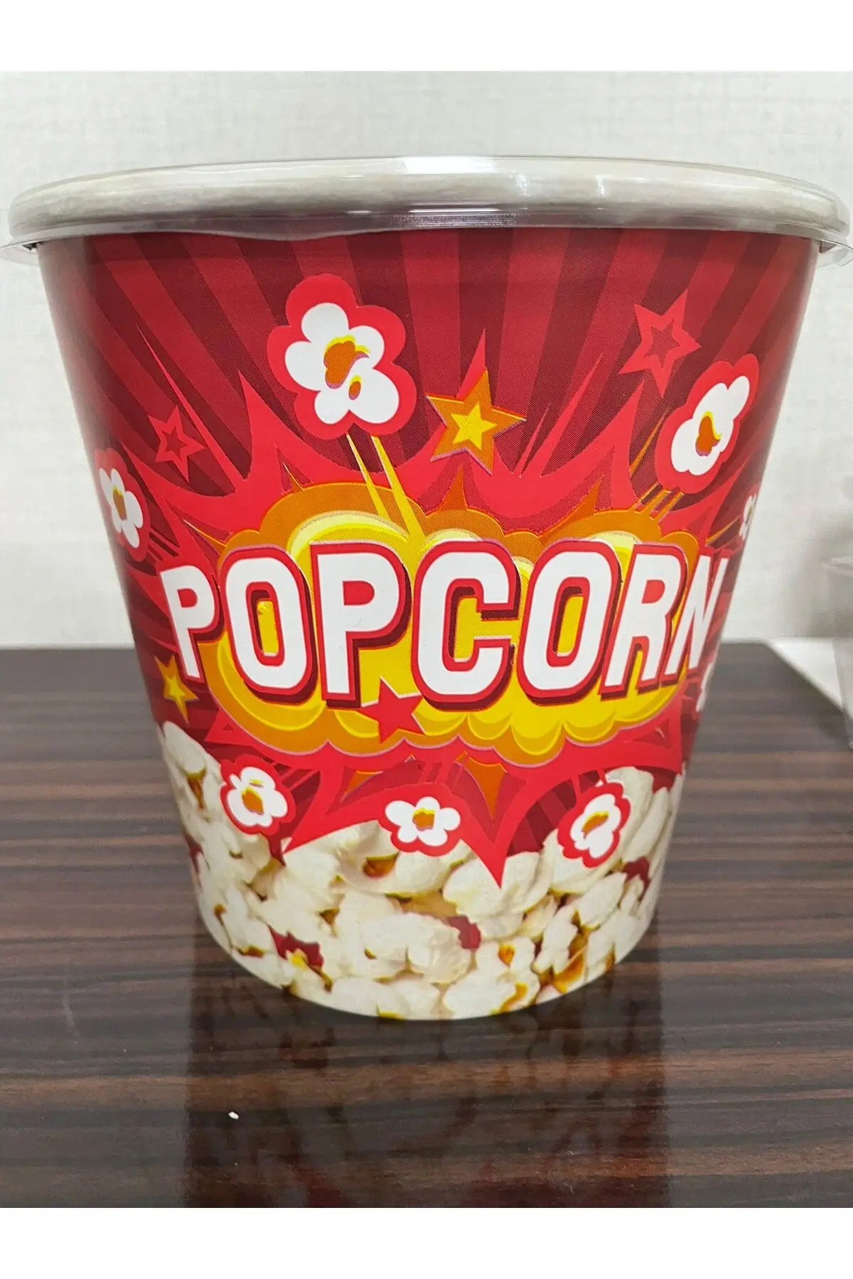 2500 CC 85OZ Popcorn Misir Kovasi Kapakli 10 Adet — Yemek Kabı