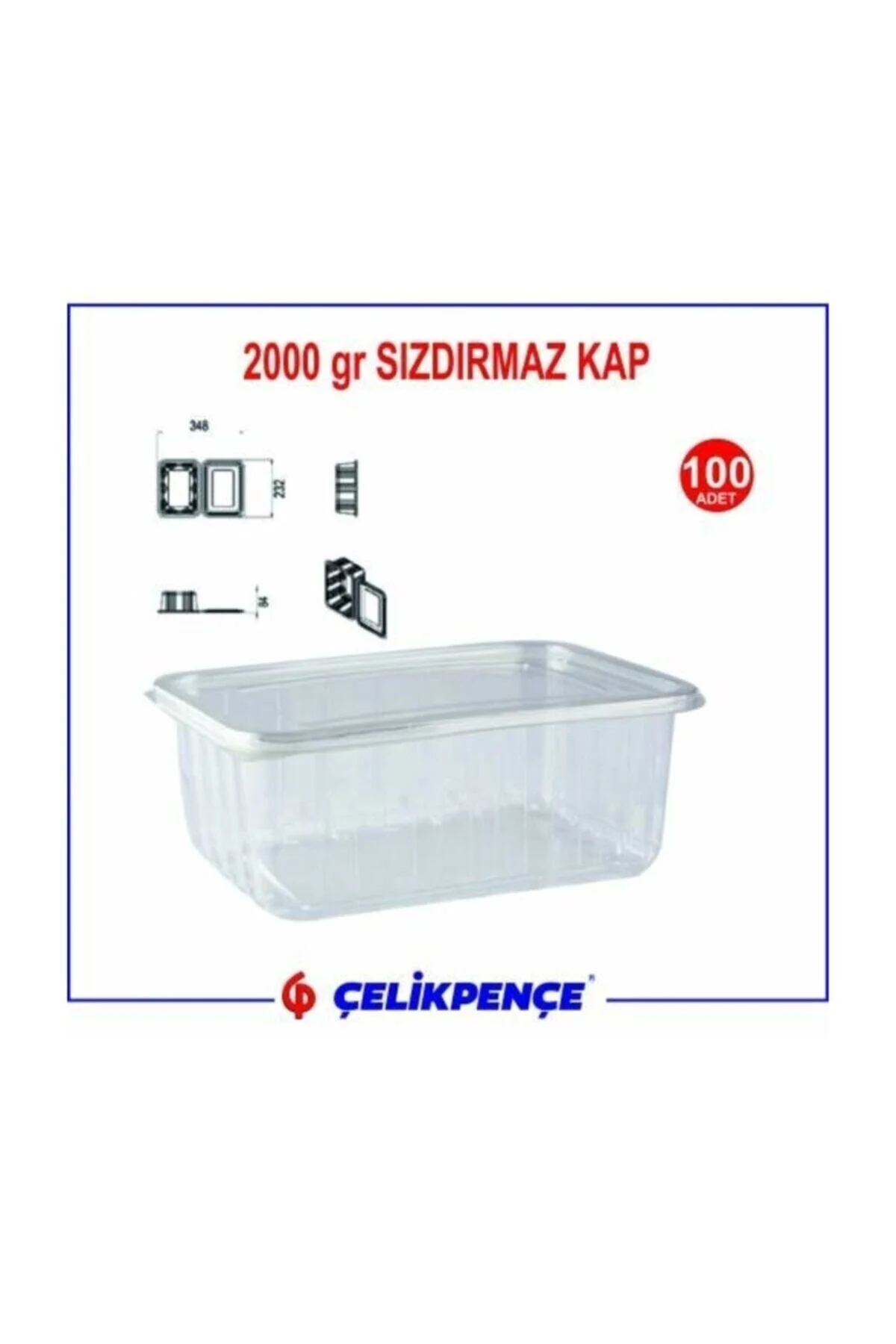 2000 Gr. Plastik Kap 100 Adet — Kavanoz (2)