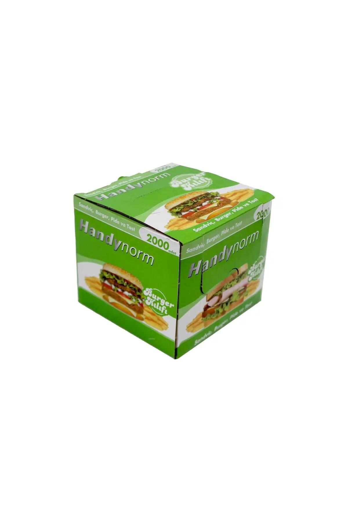Hamburger Burger Pide Tost Sandviç Kılıfı Poşeti - 12.5x12.5 Cm. - 2000 Adetlik 5 Kutu — Kutu ve Ambalaj Malzemesi (4)